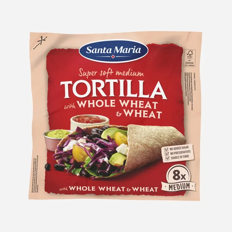 Tortilla whole wheat  celozrnná