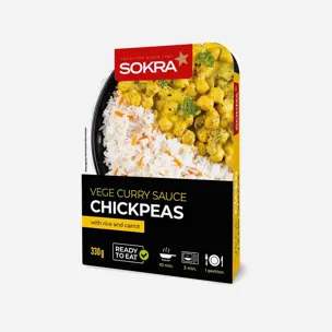 Vege cizrna v kari omáčce s vařenou rýží 6 x 330 g