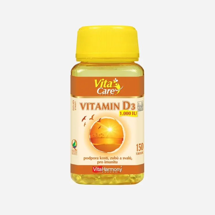 Vitamin D3 1000 m.j. 25 µg 6 x 150 kapslí