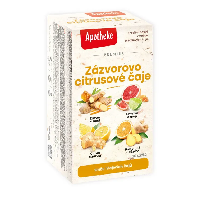 Zázvorovo-citrusové 4v1 čaje 6 x 20 sáčků