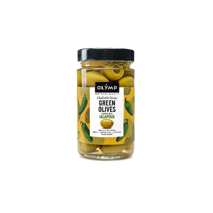 Zelené olivy s jalapeno 6 x 320 ml