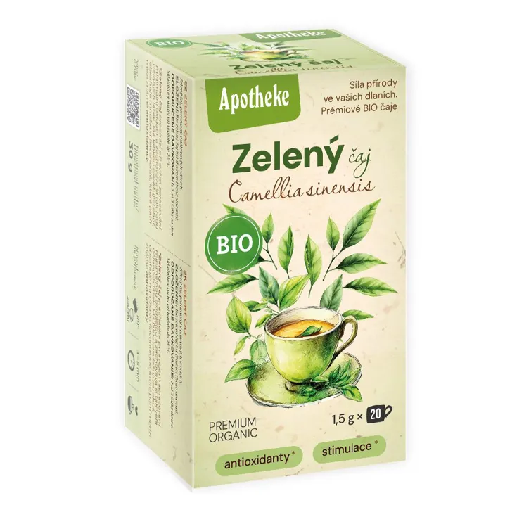 Zelený čaj Camellia Sinensis BIO 6 x 20 sáčků
