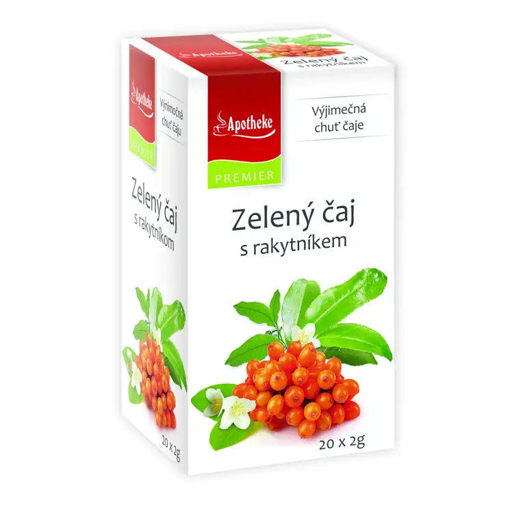 Zelený čaj s rakytníkem 20 sáčků