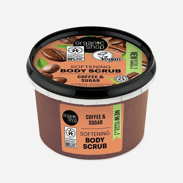 Zjemňující tělový peeling Káva a cukr 6 x 250 ml